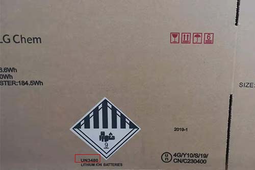 帶電產品外箱印刷9類危險品標識和UN編碼