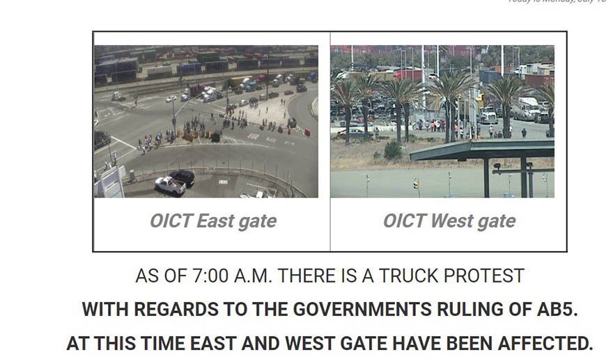 由于美國政府對的決策，此時奧克蘭碼頭東西大門都受到了影響。
