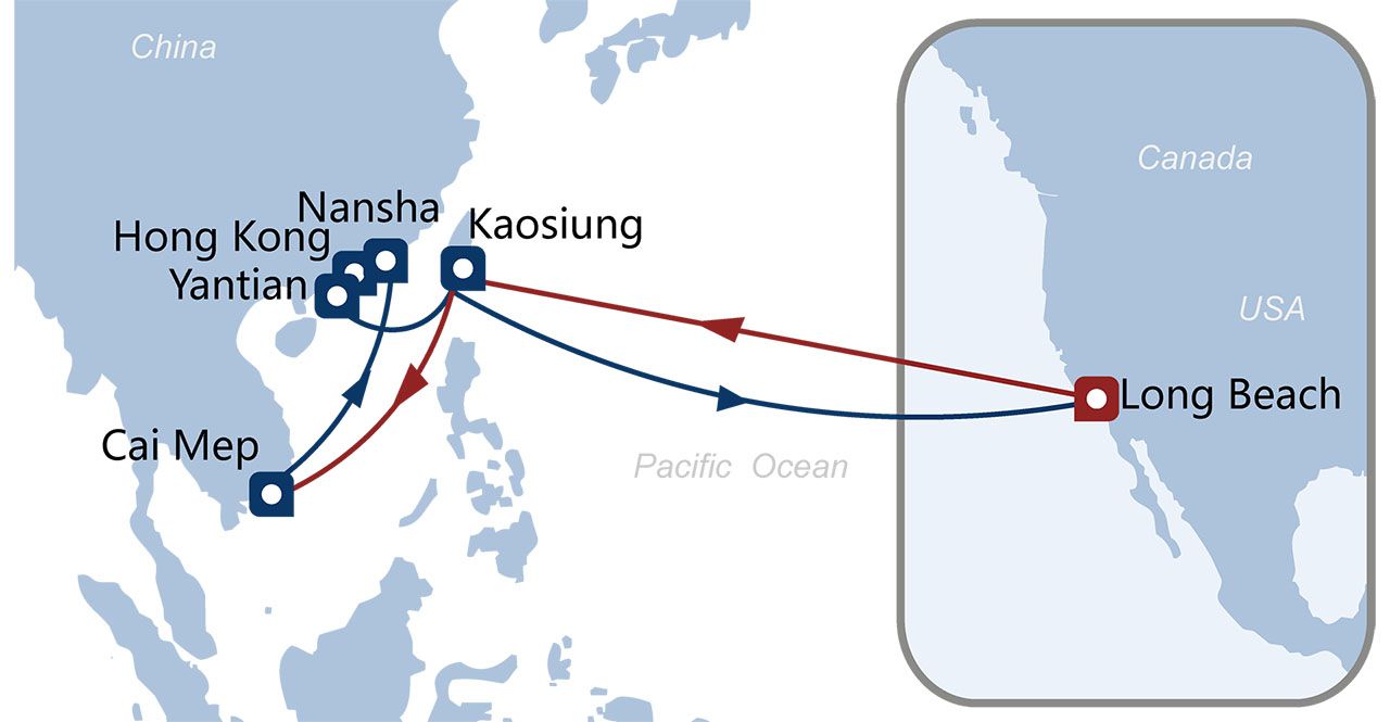 美國海卡航線圖